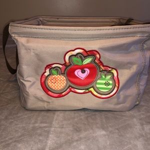 Thirty One Square Utility Tote - Apple Appliqué